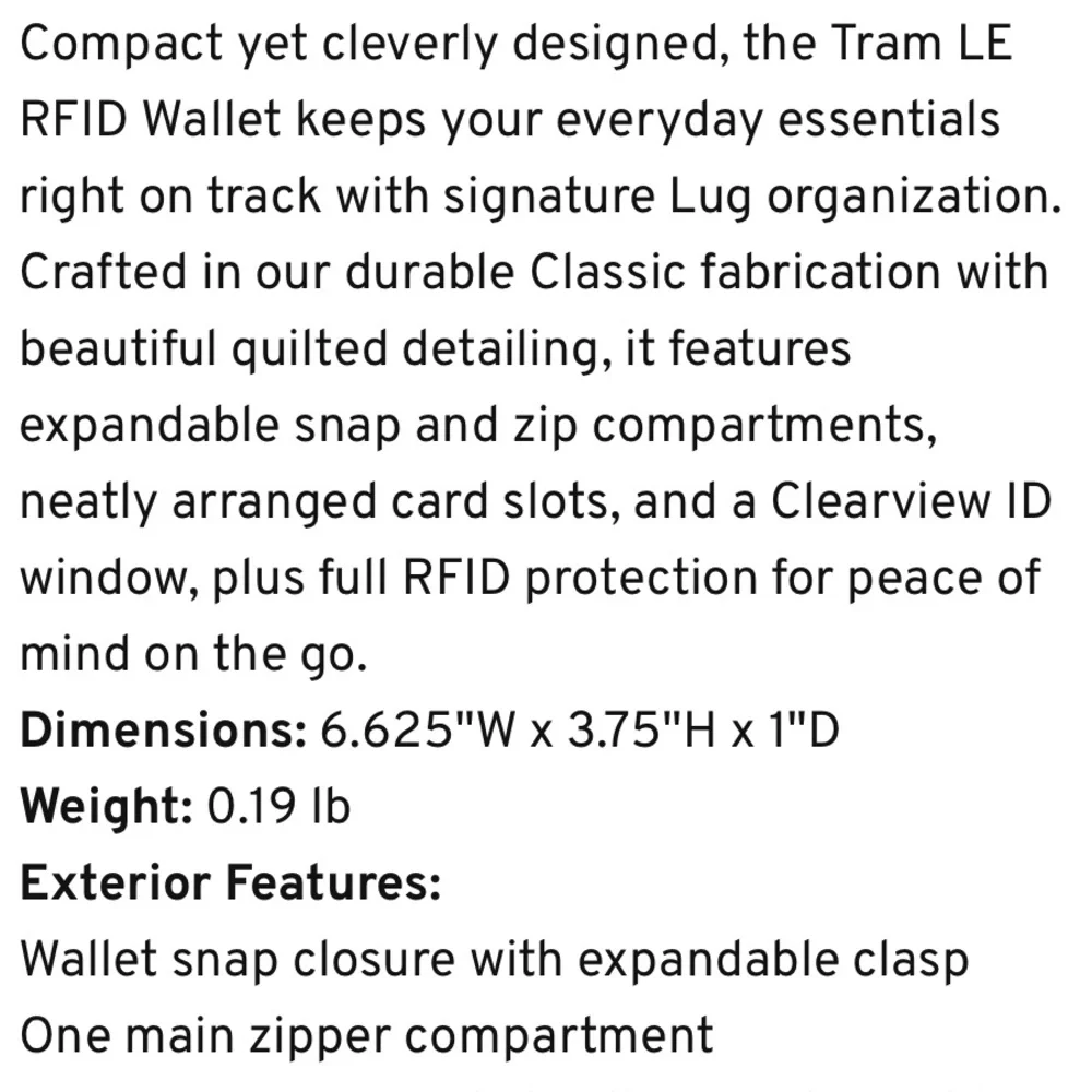 NWT Lug Tram LE (Storybook Indigo) Wallet - Picture 7 of 8